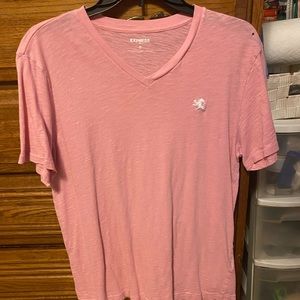 Express Pink V-Neck Shirt